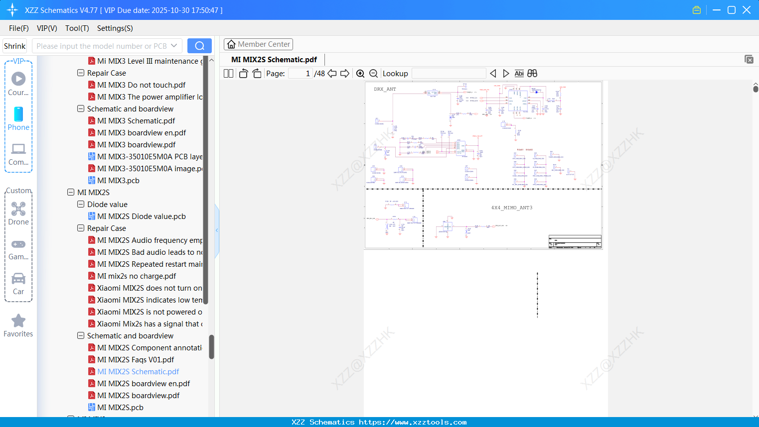Xiaomi MI MIX2S Schematic